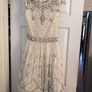 Alice and Olivia off white dress